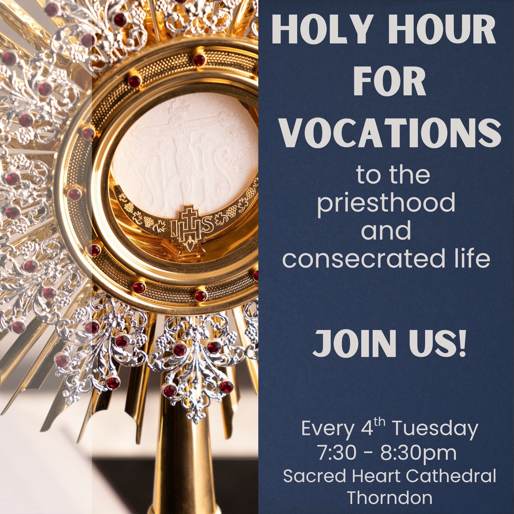 Holy Hour - 4th Tuesday of the month
